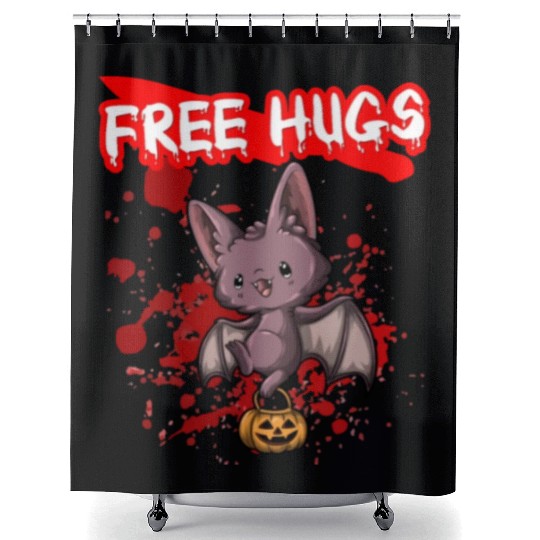 Free Hugs Halloween Sarcasm Scary Creepy Costume Shower Curtains