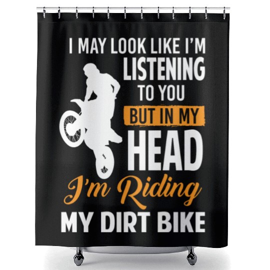 Dirt Bike Dirt Racing Offroad Shower Curtains