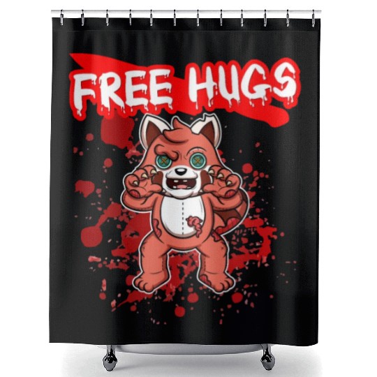 Free Hugs Halloween Sarcasm Scary Creepy Costume Shower Curtains