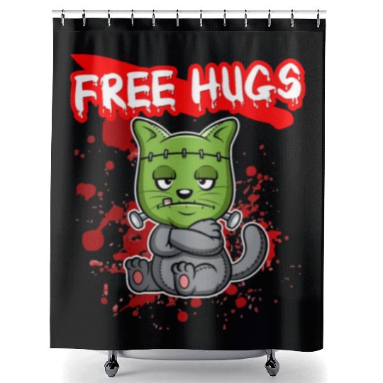 Free Hugs Halloween Sarcasm Scary Creepy Costume Shower Curtains