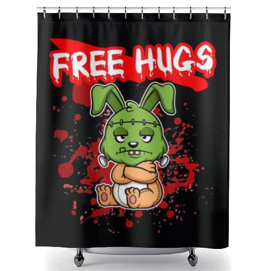 Free Hugs Halloween Sarcasm Scary Creepy Costume Shower Curtains