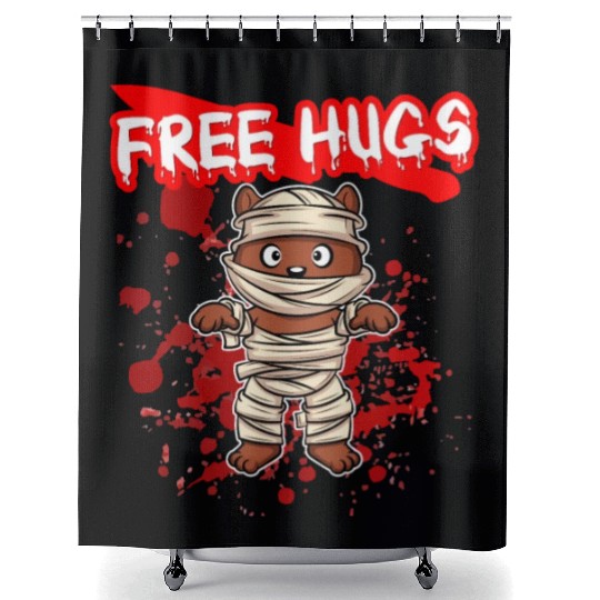 Free Hugs Halloween Sarcasm Scary Creepy Costume Shower Curtains