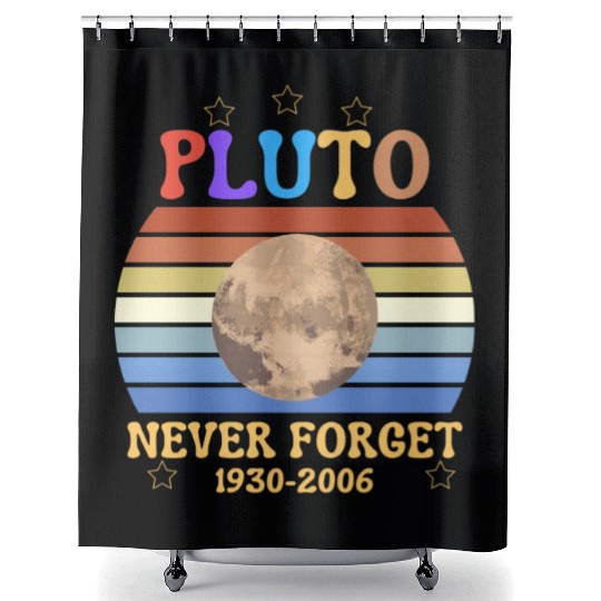 pluto never Forget light Shower Curtains