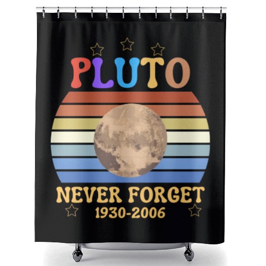 pluto never Forget light Shower Curtains