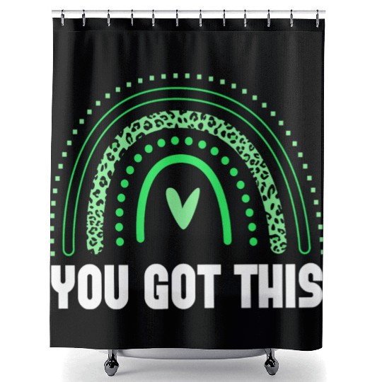 Test Day Teacher Rainbow Boho You Got This Shower Curtains