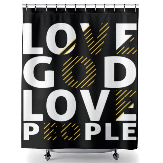 Love God Love People Shower Curtains
