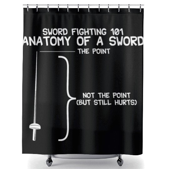 Sword Fighting 101 Anatomy Of A Sword Shower Curtains