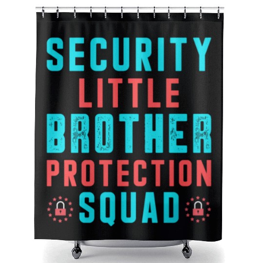 Security Little Brother Protection Squad Shower Curtains