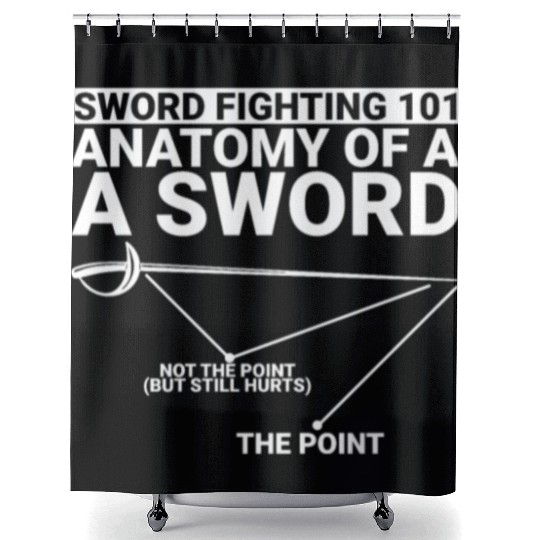 Sword Fighting 101 Anatomy Of A Sword 2 Shower Curtains