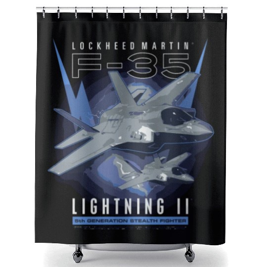 F-35 Lightning Ii 5Th Gen Stealth Fighter Shower Curtains