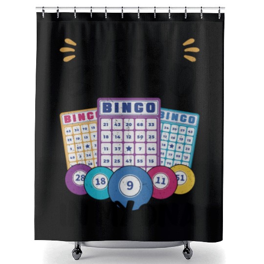 Bingo Card Game Grandma Bingo Player Bingo Cards Shower Curtains