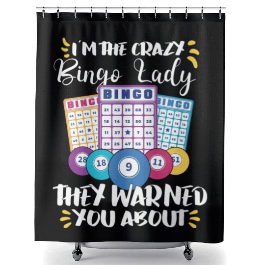 Bingo Card Game Grandma Bingo Player Bingo Cards Shower Curtains