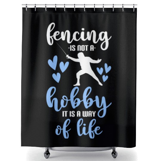 Fencing Sport Shower Curtains