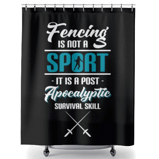 Fencing Sport Sword Sword Fight Fencing Coach Shower Curtains