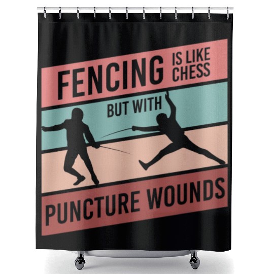 Fencing Sabre Shower Curtains