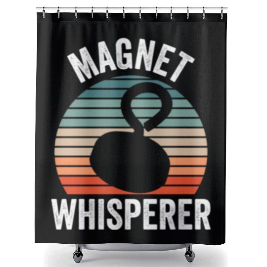 Magnet Whisperer Fishing Magnets Fisher Fisherman Shower Curtains
