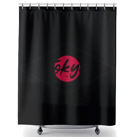 Tokyo Japan Badge Shower Curtains