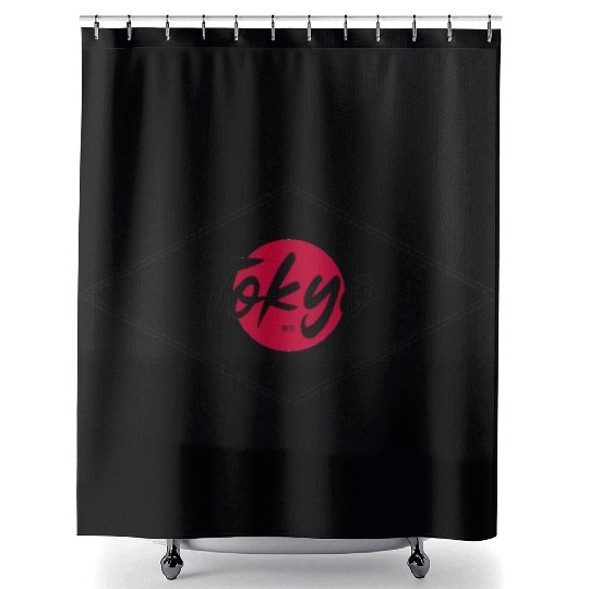 Tokyo Japan Badge Shower Curtains
