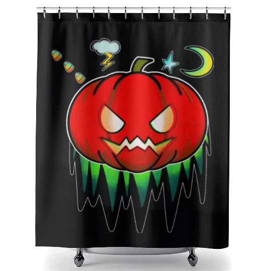 Halloween Jack O Lantern Pumpkin Candy Costume Shower Curtains