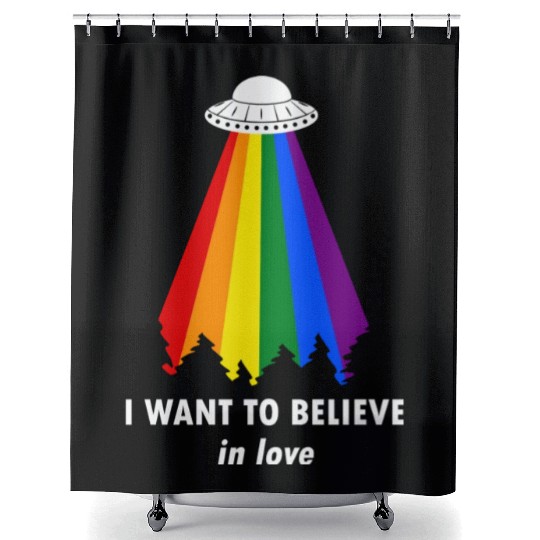 I Want to Believe (In Love) Shower Curtains