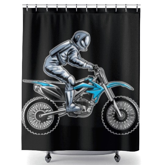 Dirt Bike MX Motocross Supercross Shower Curtains