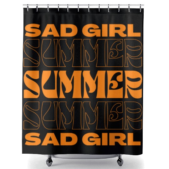 SAD GIRL SUMMER - ORANGE Shower Curtains