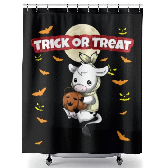 Trick Or Treat Scary Creepy Halloween Monster Shower Curtains