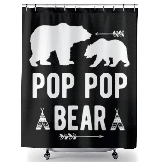 Pop Pop Bear Arrow Grandpa Bear Grandparents Shower Curtains