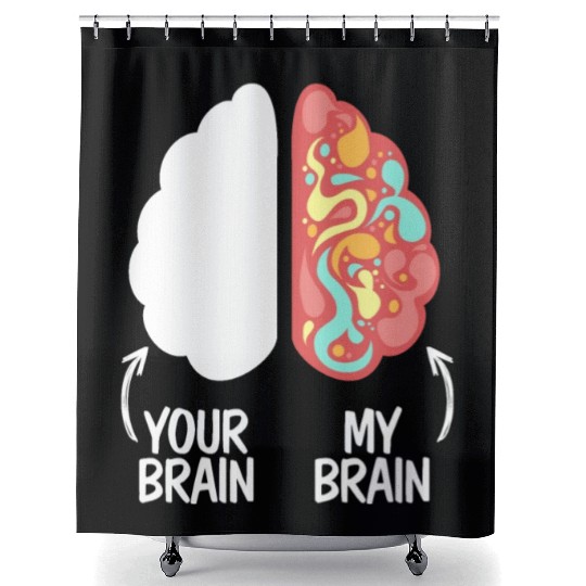 Your Brain My Brain Embrace Neurodiversity ADHD Shower Curtains