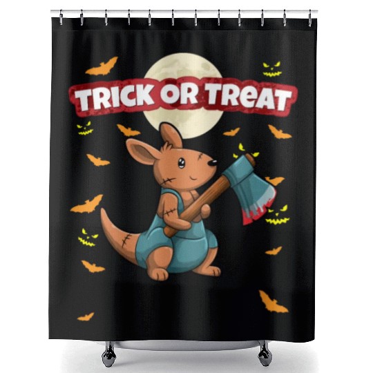 Trick Or Treat Scary Creepy Halloween Monster Shower Curtains