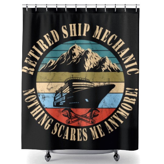 Ship Mechanic Shower Curtains