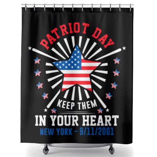 9/11 Patriot Day Keep Them in Your Heart Shower Curtains