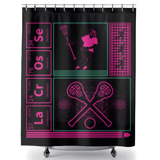 Lacrosse Periodic Table Element Shower Curtains, Lacrosse