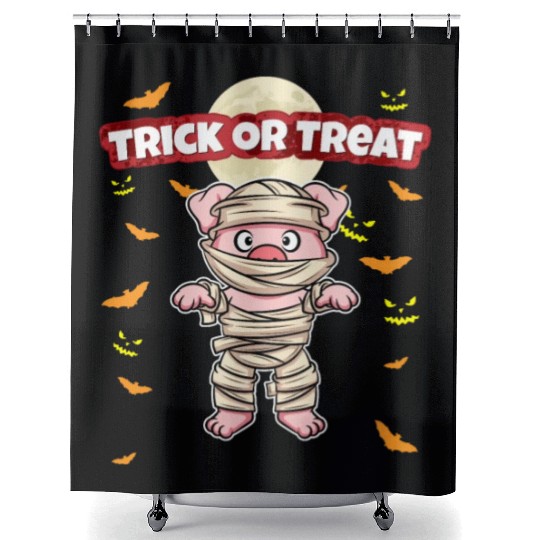 Trick Or Treat Scary Creepy Halloween Monster Shower Curtains