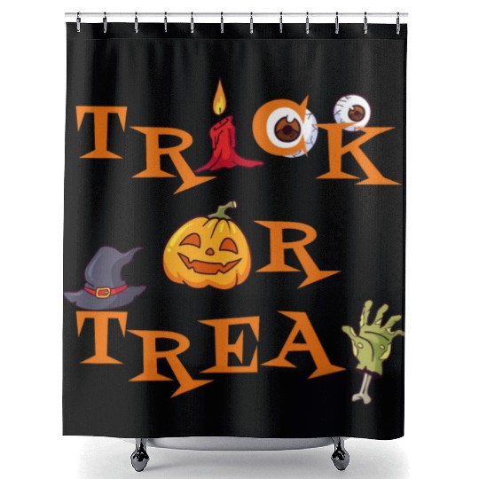 Trick or treat Shower Curtains
