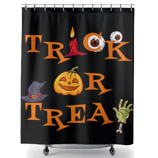 Trick or treat Shower Curtains