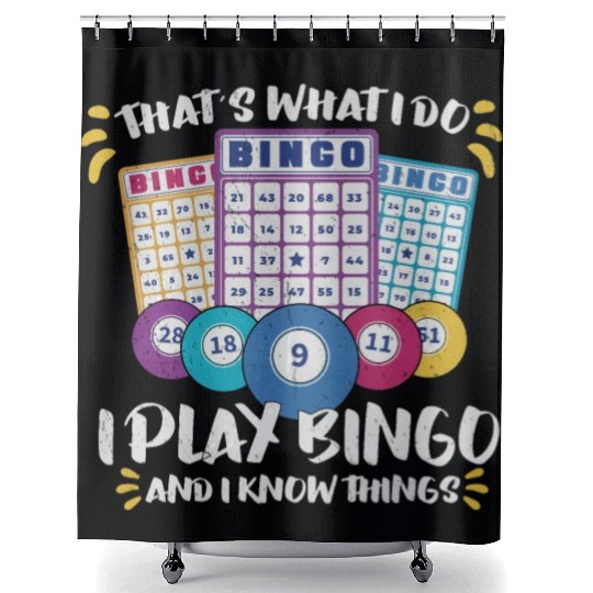 Bingo Card Game Grandma Bingo Player Bingo Cards Shower Curtains