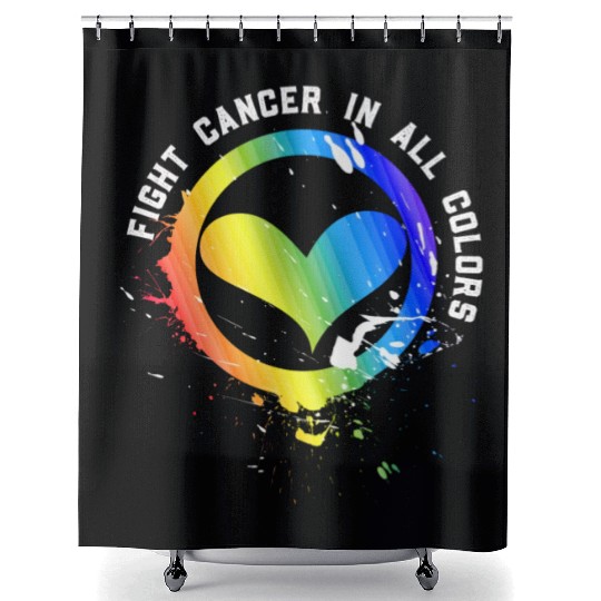 Cancer Sucks In Every Color Fighter Fight Support Shower Curtains