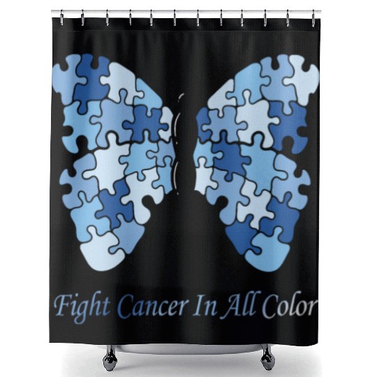 Cancer Sucks In Every Color Fighter Fight Support Shower Curtains