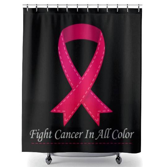 Cancer Sucks In Every Color Fighter Fight Support Shower Curtains