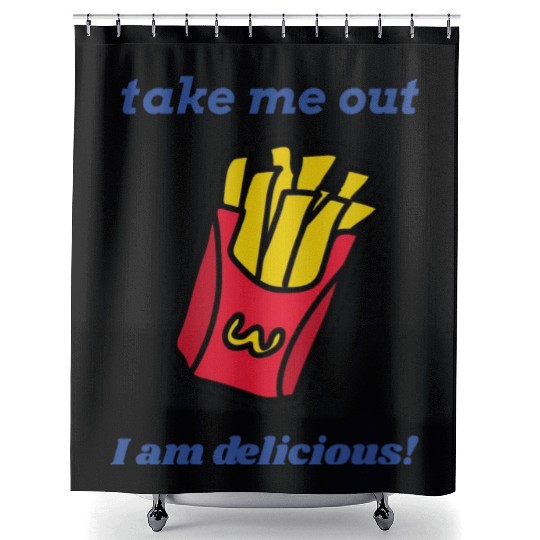 delicious fries Shower Curtains