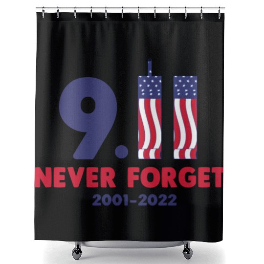 911 Never Forget 2001-2022 Patriot day Shower Curtains