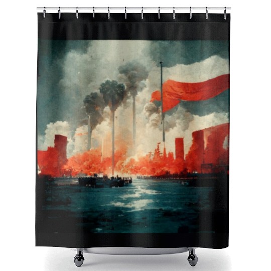 No War Sad Painting Shower Curtains