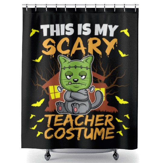 This Is My Scary Teacher Costume School Halloween Shower Curtains