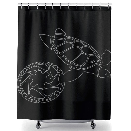 Ocean Animals Sea Turtle's Life Shower Curtains