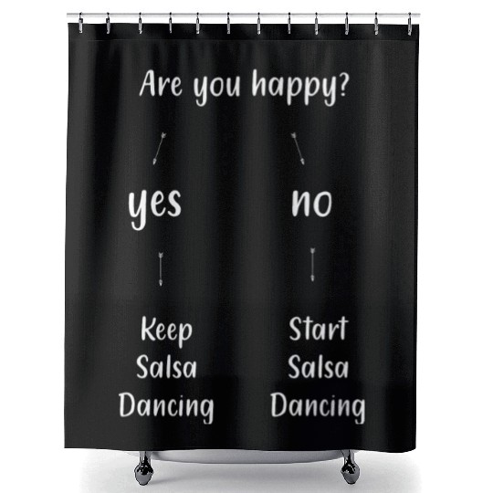 Are You Happy Ballroom Dance Funny Salsa Shower Curtains