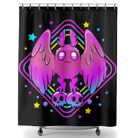 Pastel Goth Skull Aesthetic Gothic Cute Mothman Shower Curtains