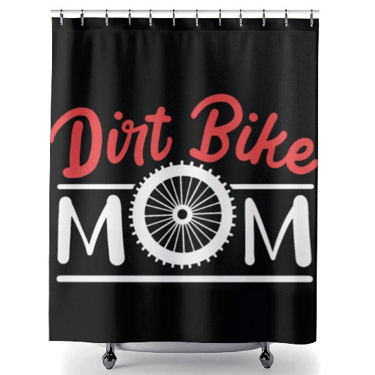 Dirt Bike Mom Shower Curtains