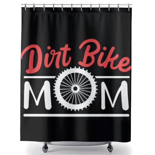 Dirt Bike Mom Shower Curtains