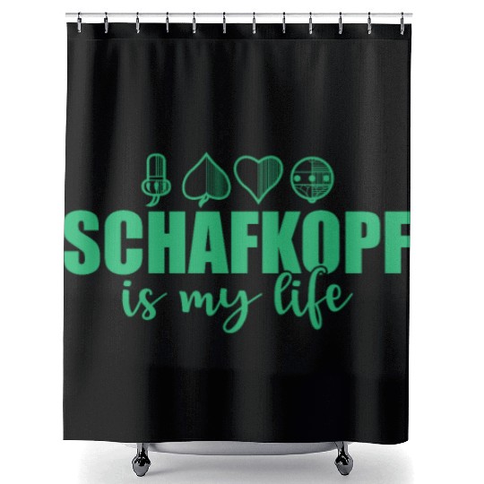 Schafkopf is my Life Card Game playing Card Shower Curtains